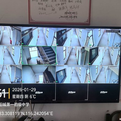 ​利辛县旧城初级中学视频监控全覆盖及中心机房标准化整理工程案例